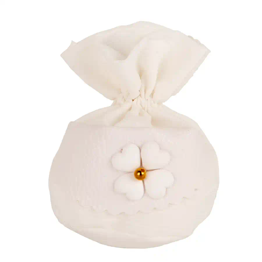 Etm perle bag palla sacchetto confetti cm.10 fiore c2809