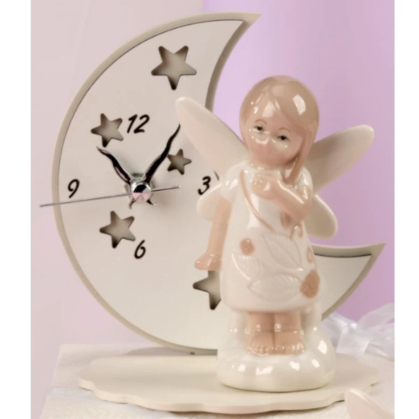 Yvonne Gontier angelo bambina e luna con orologio 8468261