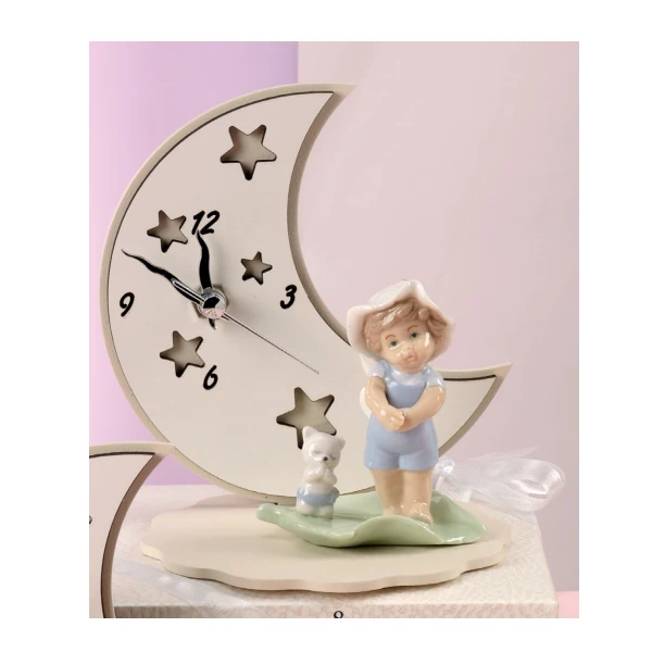 Yvonne Gontier angelo bimbo e luna con orologio 8486261