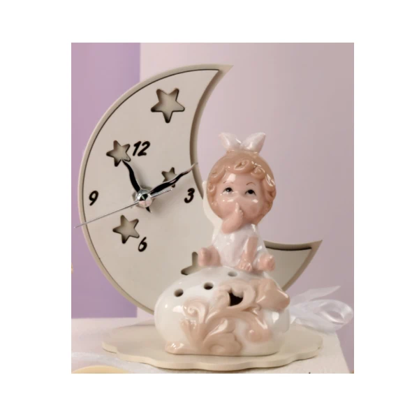 Yvonne Gontier angelo con luna e orologio 8467261
