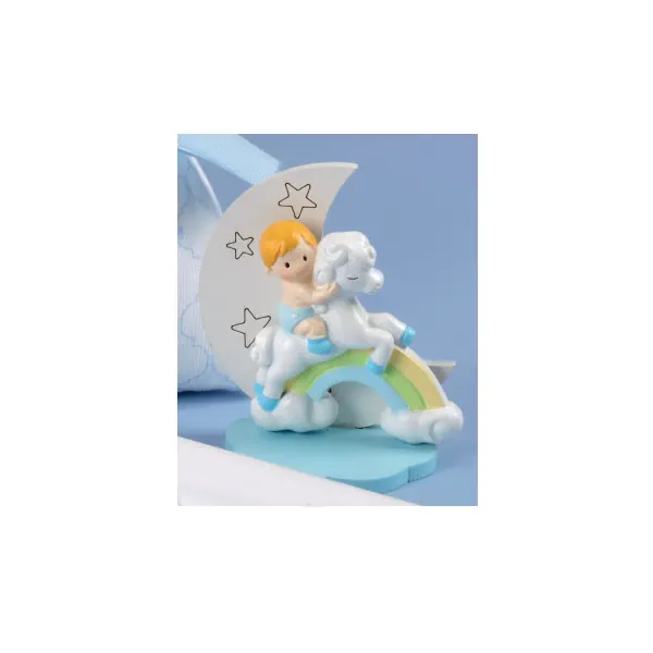 Yvonne Gontier bimbo su cavalluccio con arcobaleno 8524261