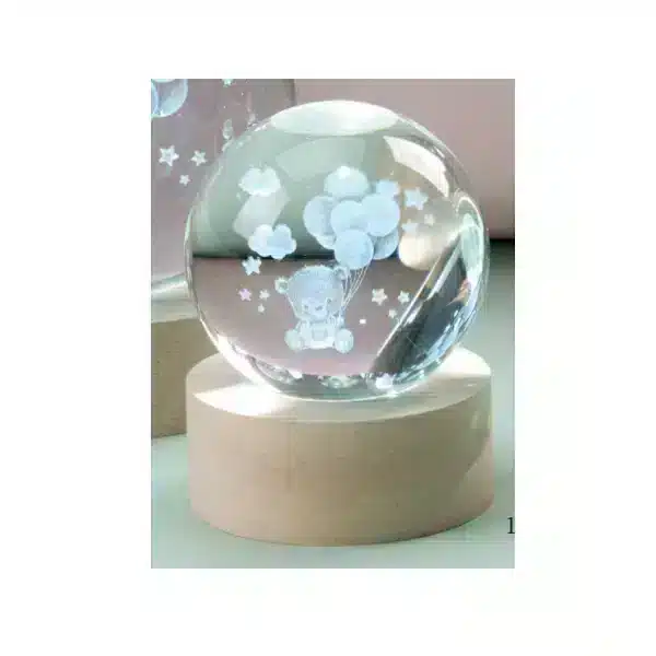 Yvonne Gontier globo in vetro a led con inciso orsetto 4945270