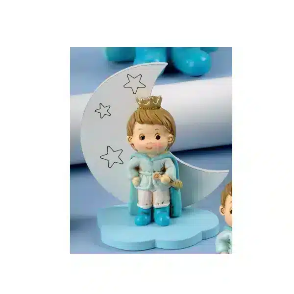 Yvonne Gontier luna con statuina bambino celeste 8496261