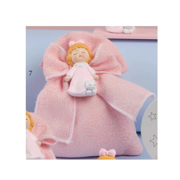 Yvonne Gontier portaconfetti rosa con bambina 8402261