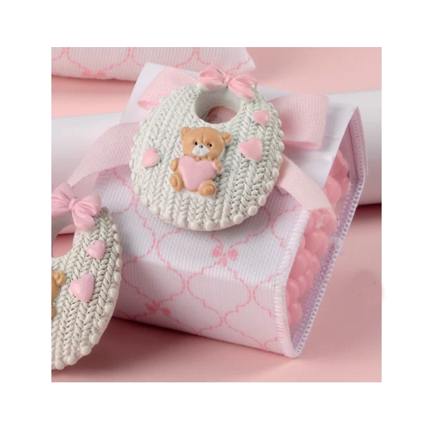 Yvonne Gontier scatolina confetti rosa con orsetto 8563261