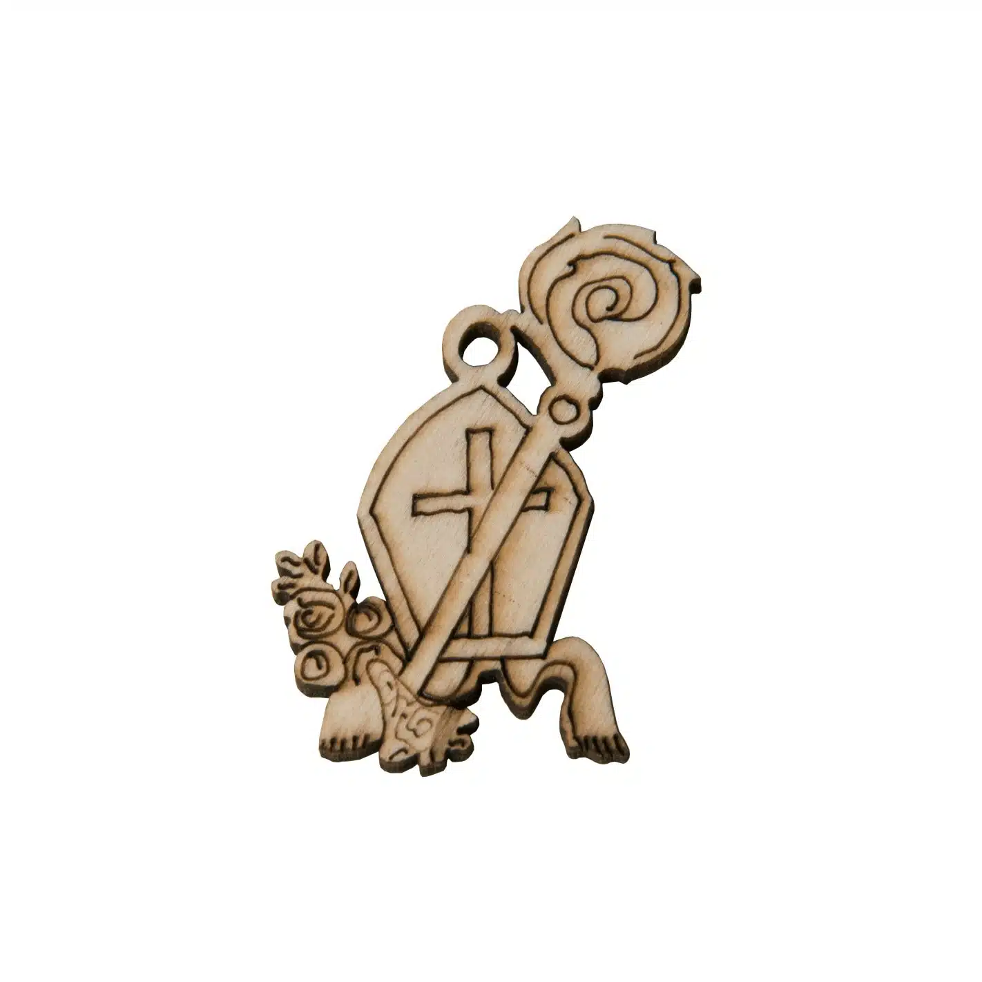 ciondolo simbolo cresima in legno idea decorazione bomboniera 12 pz art ca062