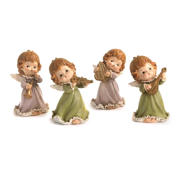 Paben angelo con strumento musicale 14.4 cm. resina PB21179