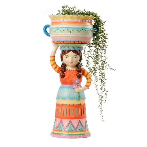 Paben portavaso donna con vaso stilizzato 51.5 cm. PB21222
