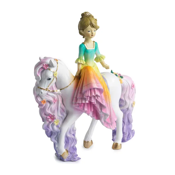 Paben principessina a cavallo 21.2 cm. resina PB21158