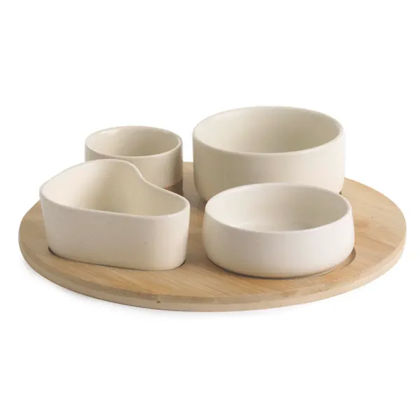 Paben set antipast. 4 ciotole su vassoio 25 cm. PB21171