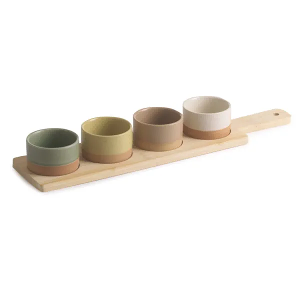 Paben set antipast. 4 ciotole su vassoio 40 cm. PB21173