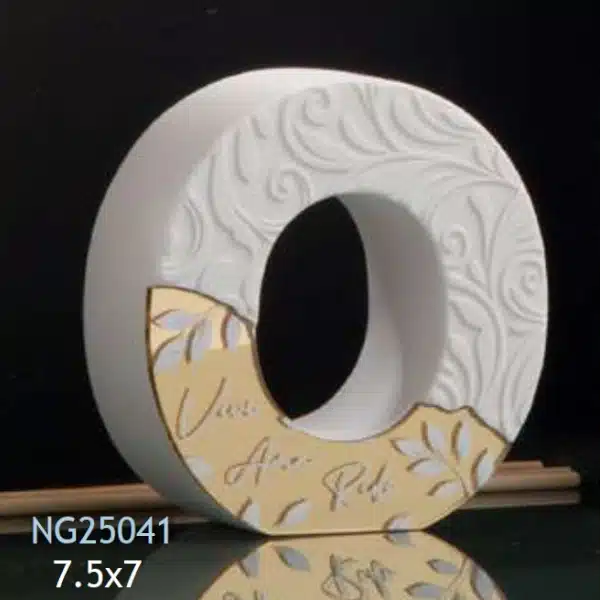 Dolcicose lettera O oro 7.5x7 NG25041