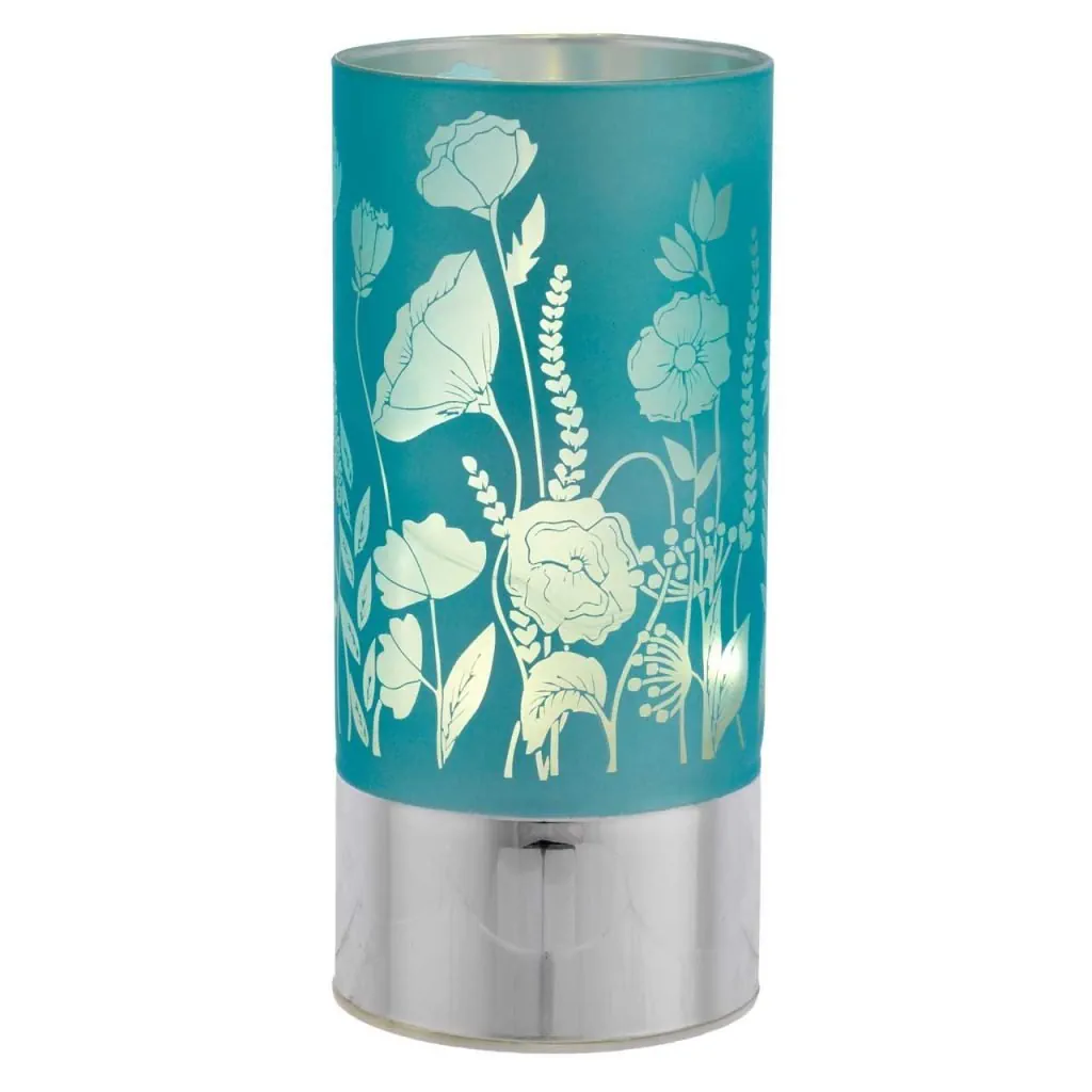Bagutta lampada decorazione fiori azzurro 2261 02 AZ