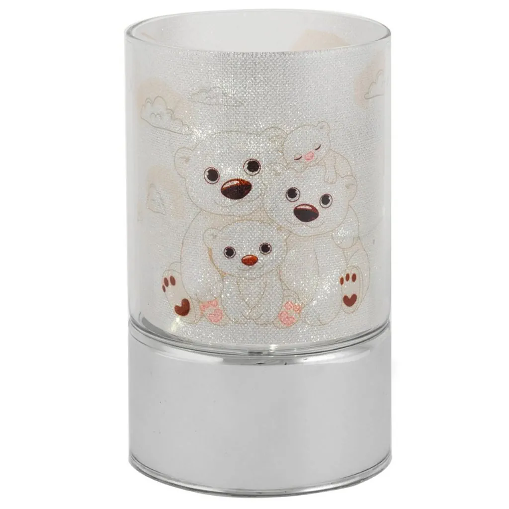 Bagutta lampada in vetro con decoro orsetti B 4184 15