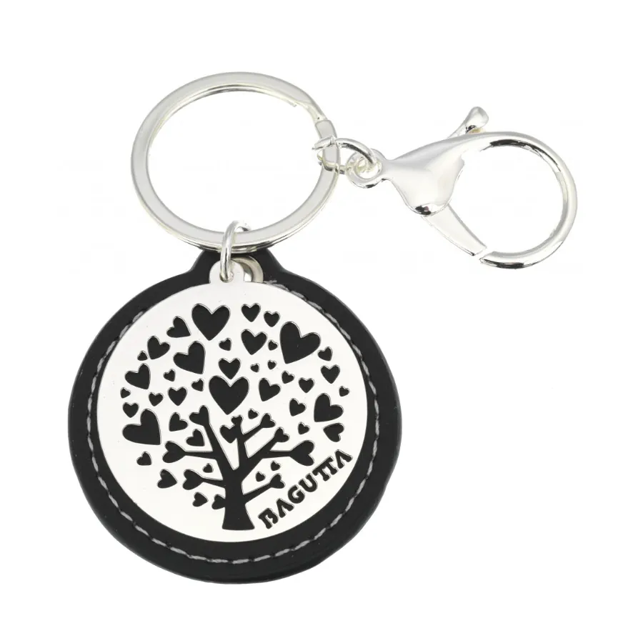 Bagutta portachiavi albero della vita cuori nero 2000 03 NE
