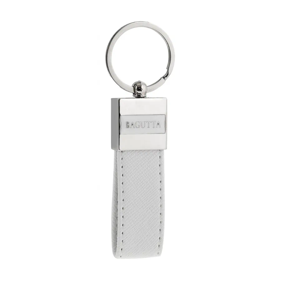 Bagutta portachiavi in pelle con memoria usb 16gb bianco 1892 BI