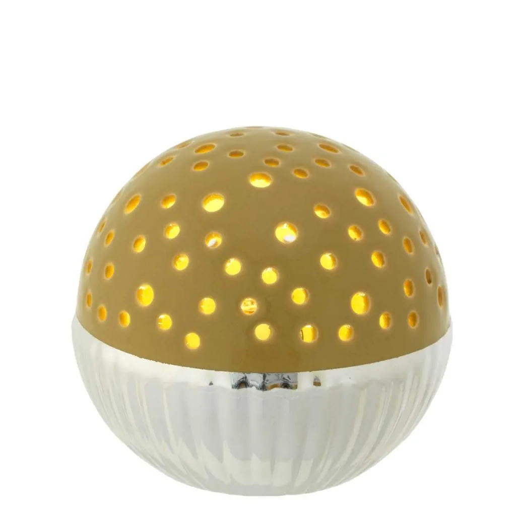 Bagutta sfera bicolore cm 12,5 con led verde 2258 01 VE