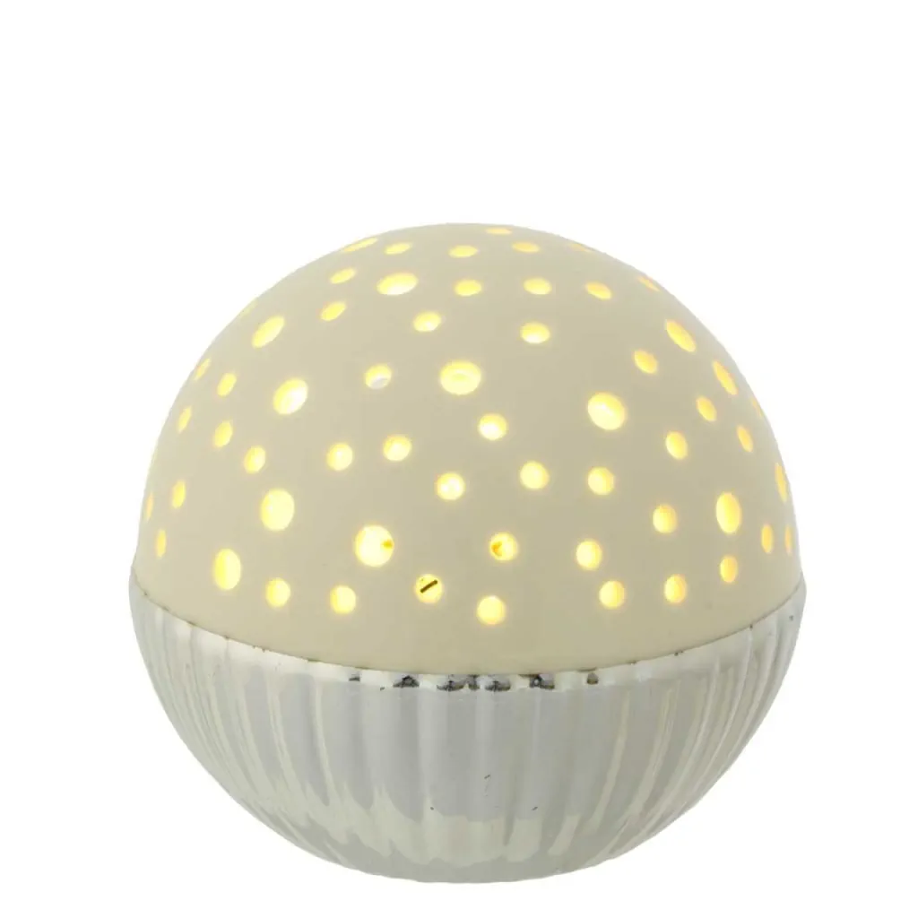 Bagutta sfera bicolore cm 15 con led bianca 2258 02 BI