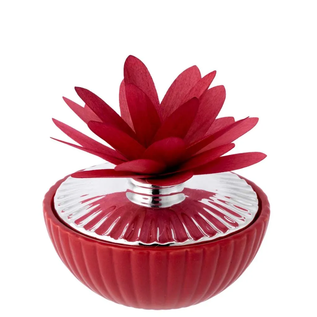 Bagutta sfera bicolore con diffusore dalia rossa 2256 02 RO