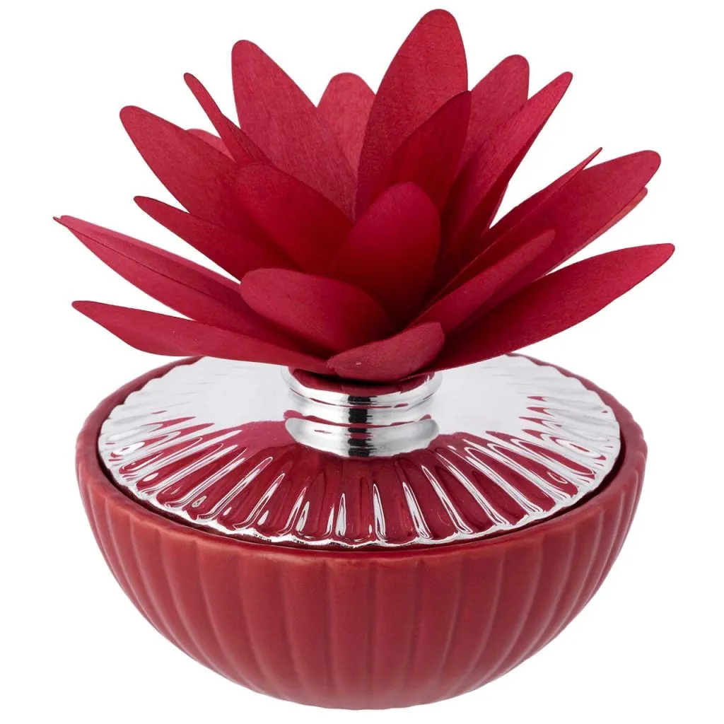 Bagutta sfera bicolore con diffusore dalia rossa 2256 03 RO