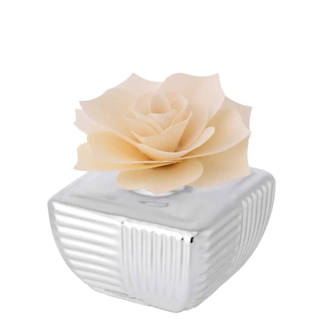 Bagutta vasetto metallizzato con diffusore rosa avorio 2257 02 AV