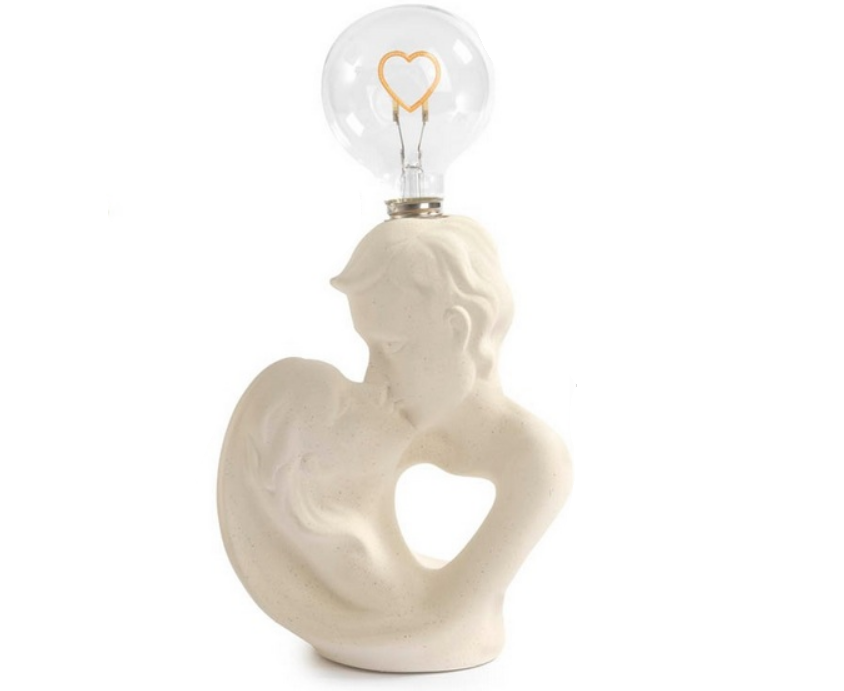 COPPIA INNAMORATI CON LAMPADA CUORE PB20670