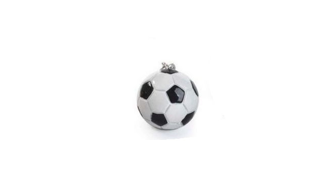 PORTACHIAVI PALLONE DA CALCIO BIANCO-NERO PB20865