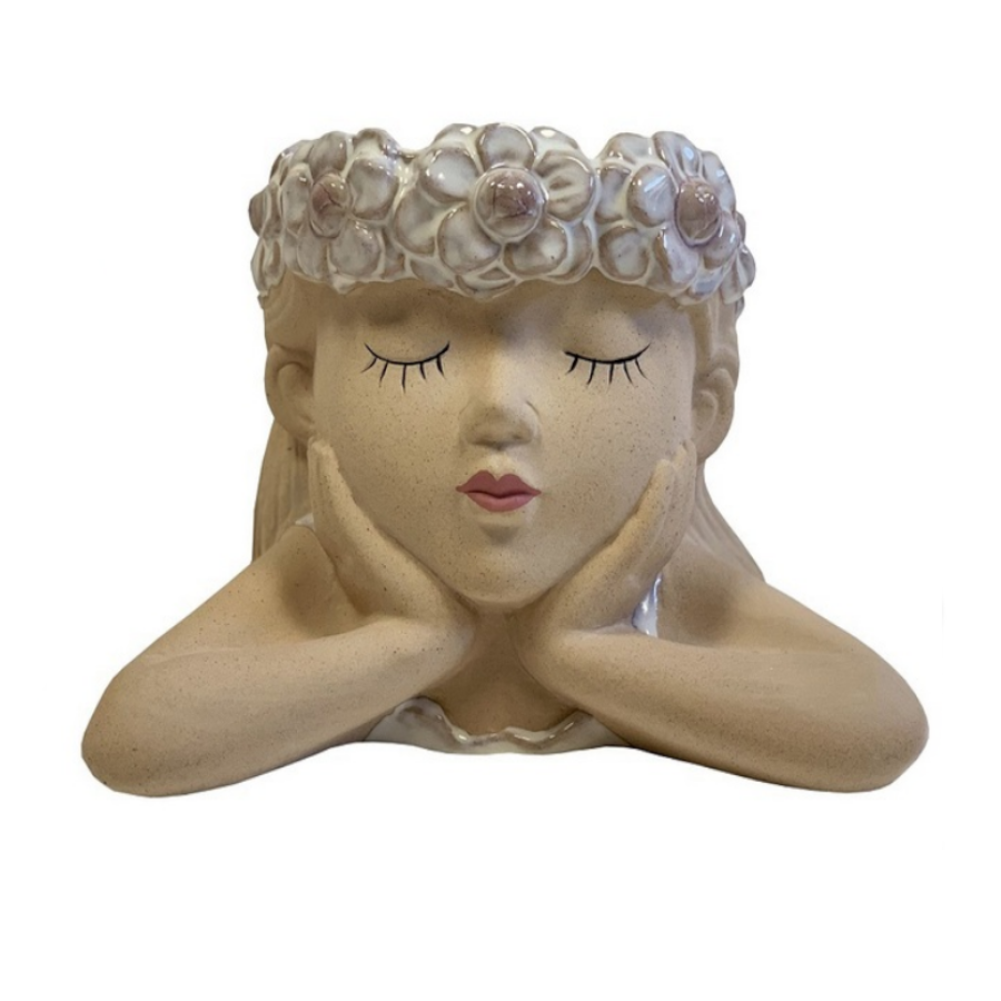 VASETTO RAGAZZA FIORI MEZZOBUSTO PB19490