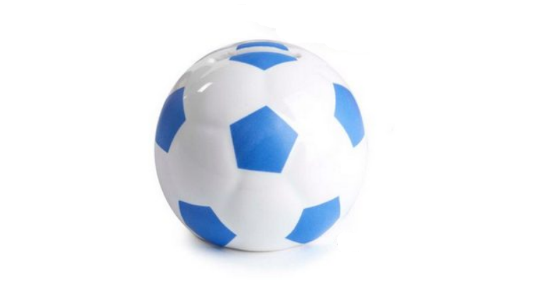 SALVADANAIO PALLONE DA CALCIO BIANCO-AZZURRO PB20879