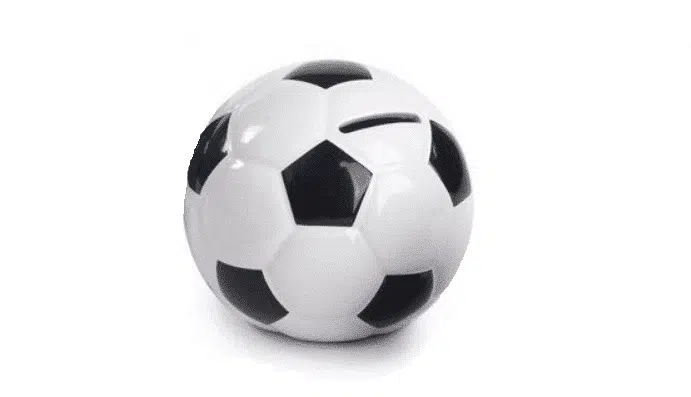 SALVADANAIO PALLONE DA CALCIO BIANCO-NERO PB20880