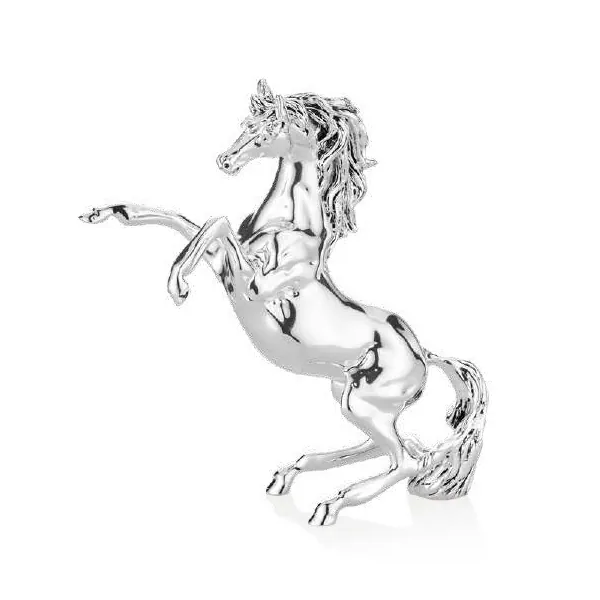 Valenti Cavallo in resina argentata R 15066 2