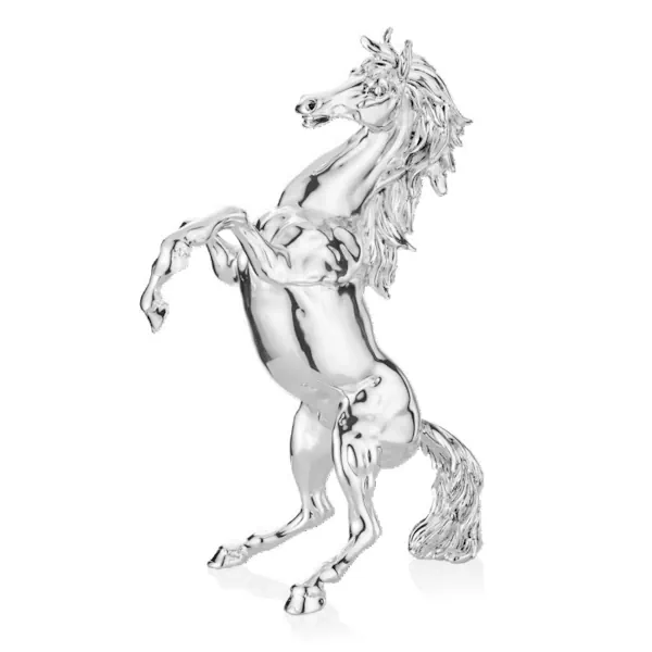 Valenti Cavallo in resina argentata R 15066 4