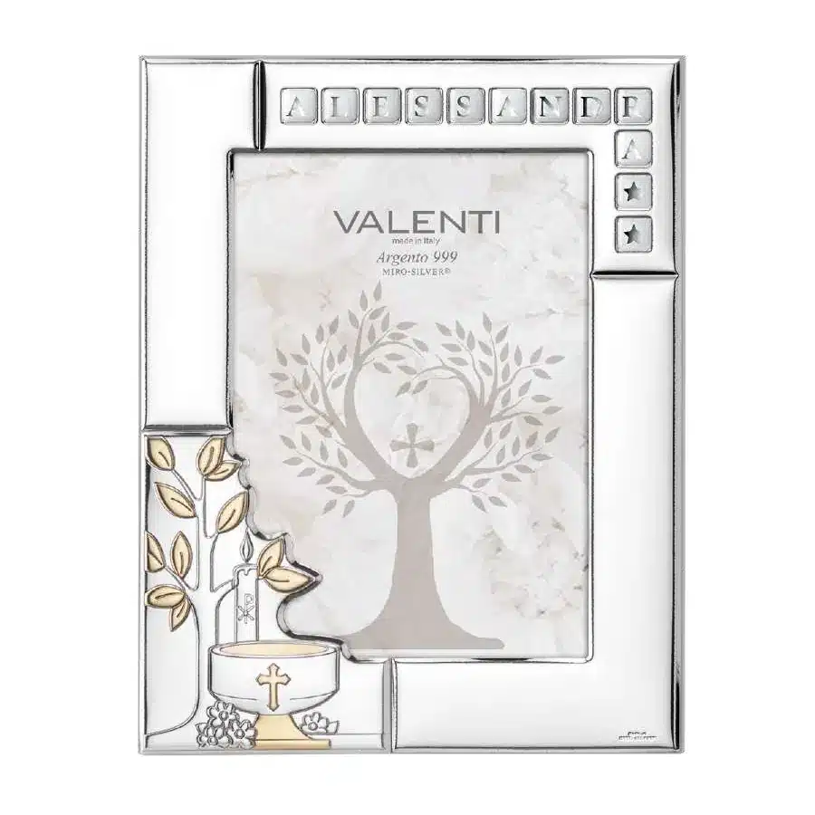 Valenti Cornice con placca albero Battesimo e letterine 51114 4L