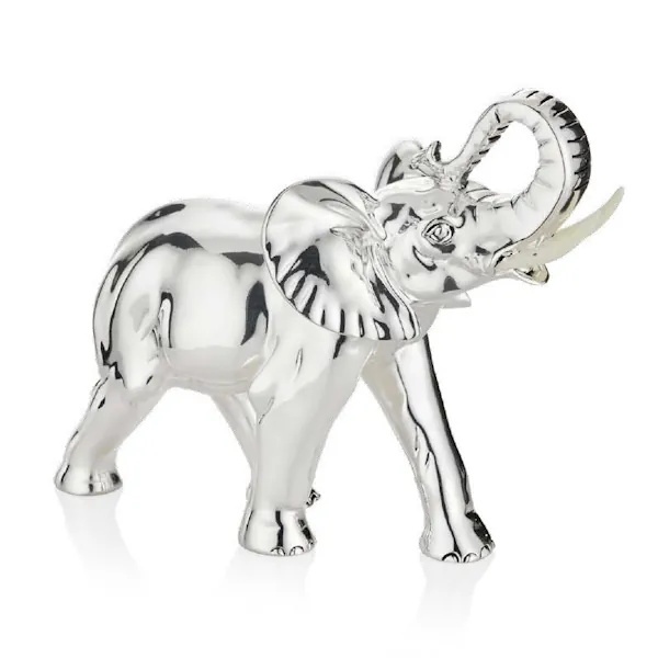 Valenti Elefante in resina argentata R 15065 2