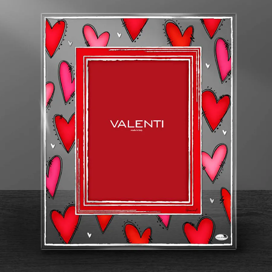 Valenti cornice in cristallo con cuori colorati LS201 4
