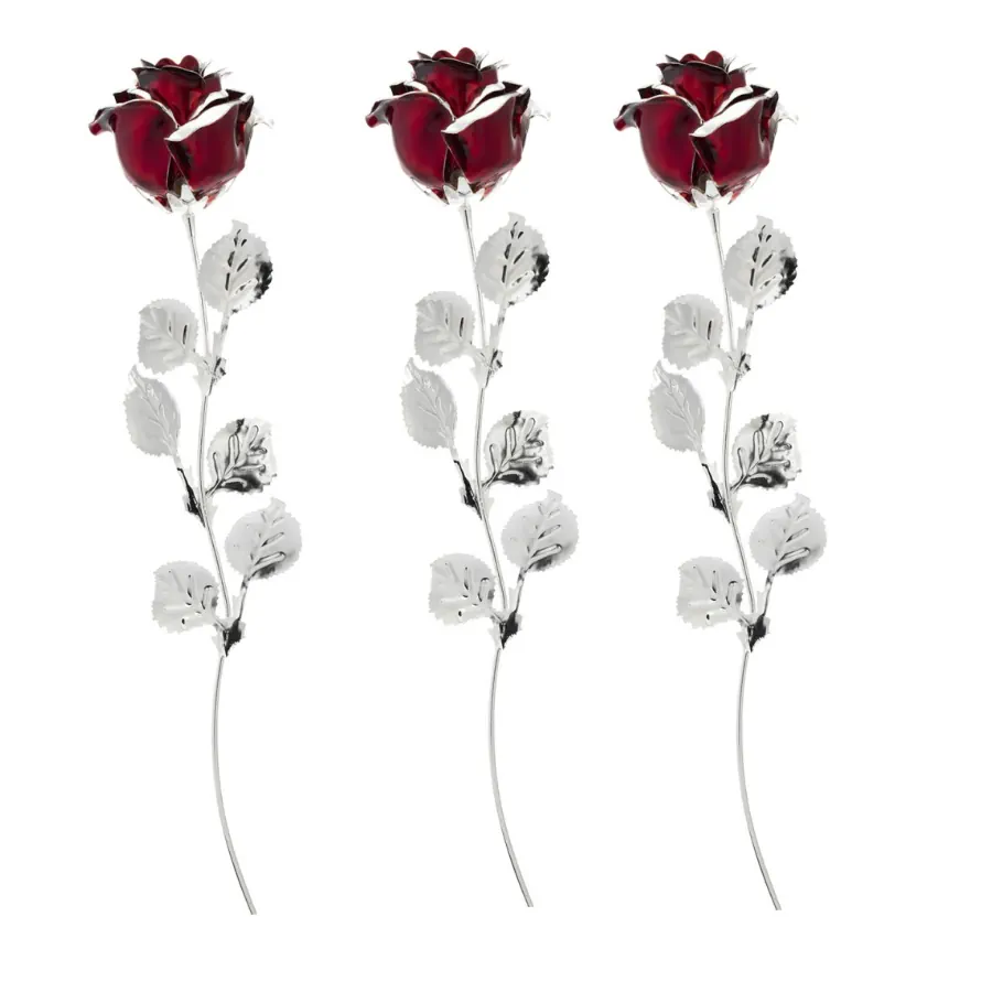 Bagutta 3x rosa argentata cm 39 bordeaux 2213 03 S