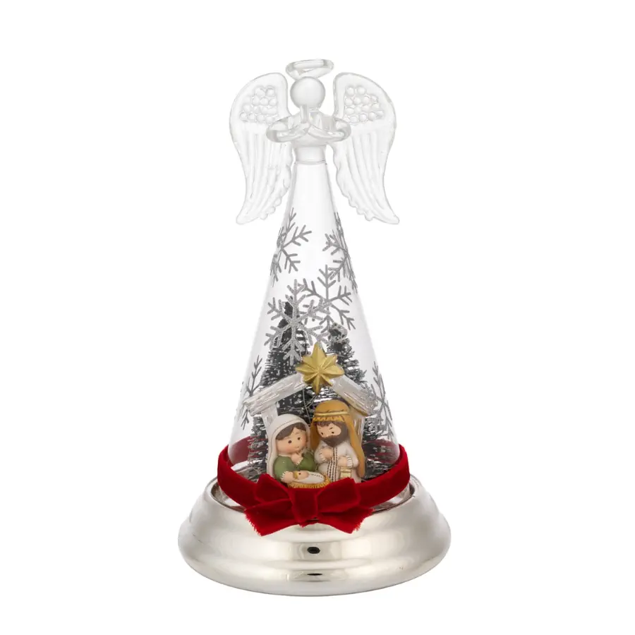 Bagutta albero h. 18 argento con presepe N 8622 02