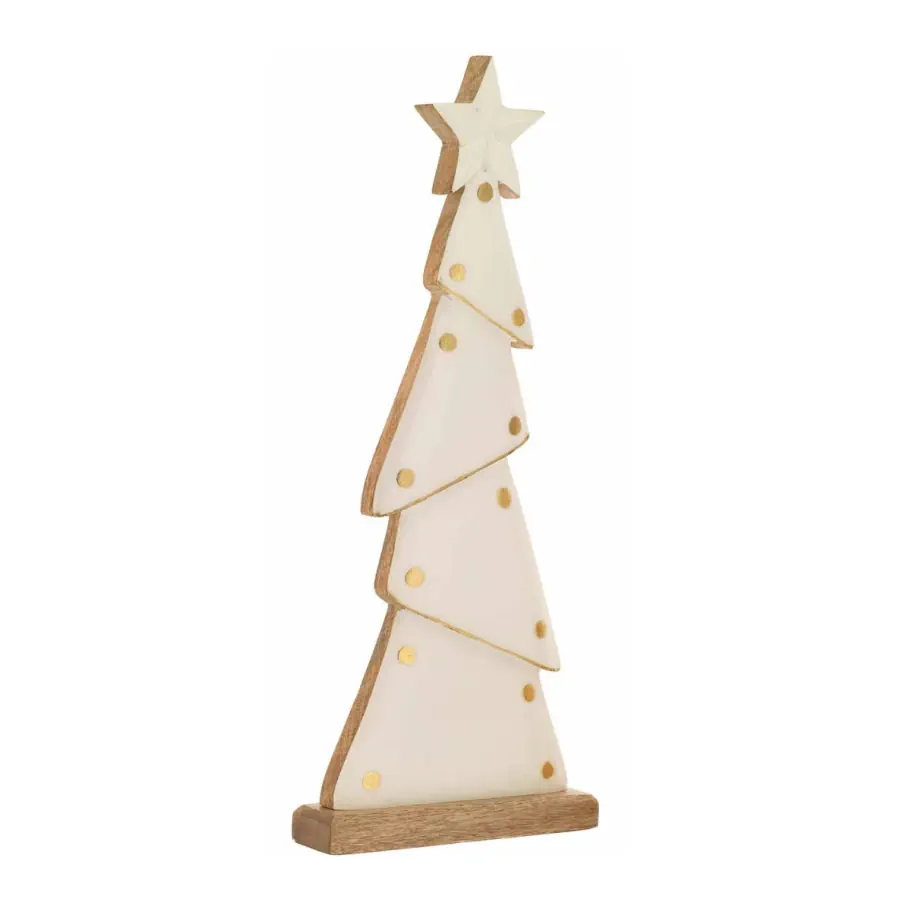 Bagutta albero natalizio in legno di mango e smalto h. 50 TN 50120 02