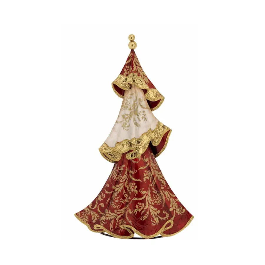 Bagutta albero natalizio in metallo smaltato e madreperla h. 46 TN 50122