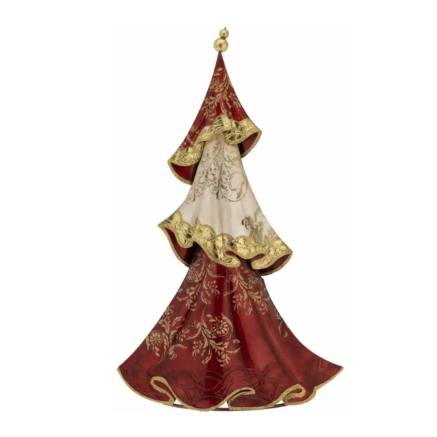 Bagutta albero natalizio in metallo smaltato e madreperla h. 61 TN 50123