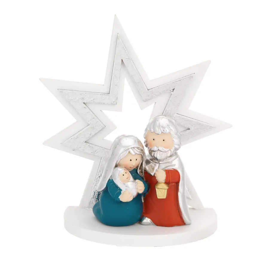 Bagutta albero stella h. 15 argento con presepe N 8604 01 G