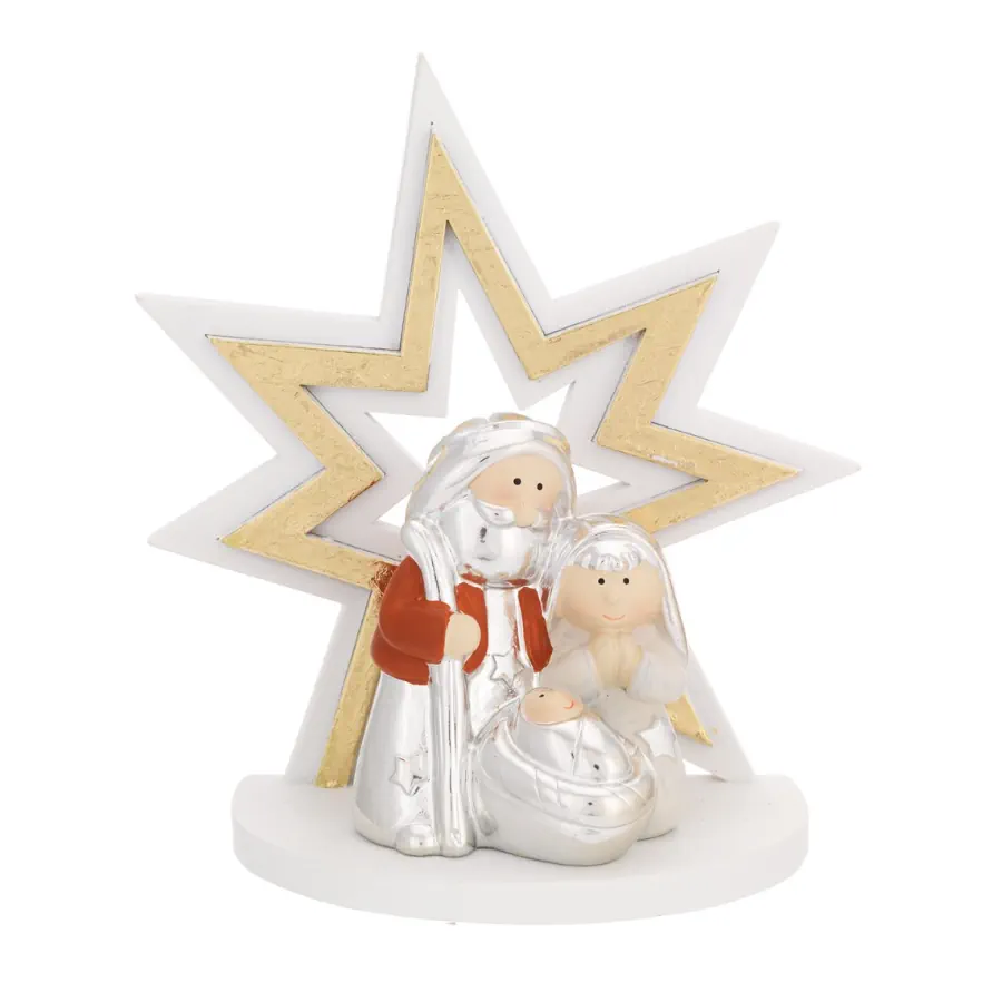 Bagutta albero stella h. 15 oro con presepe N 8604 02 G