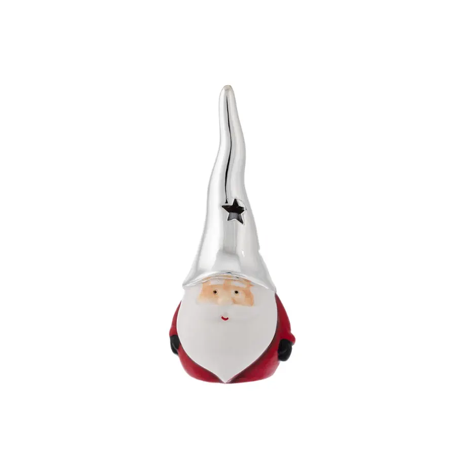 Bagutta babbo natale diffusore h. 11 con cappello argento N 8633 01