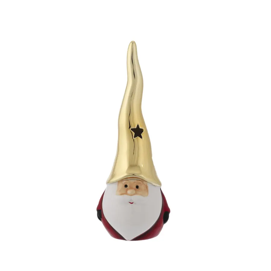 Bagutta babbo natale diffusore h. 18 con cappello oro N 8633 05