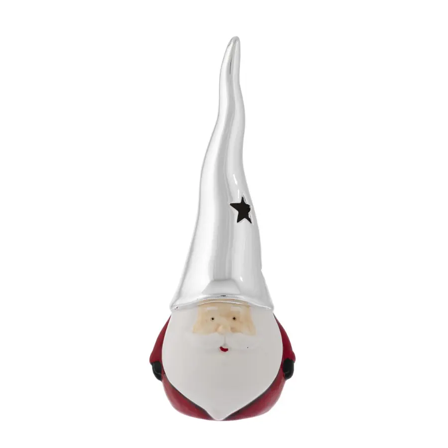 Bagutta babbo natale diffusore h. 23 con cappello argento N 8633 03
