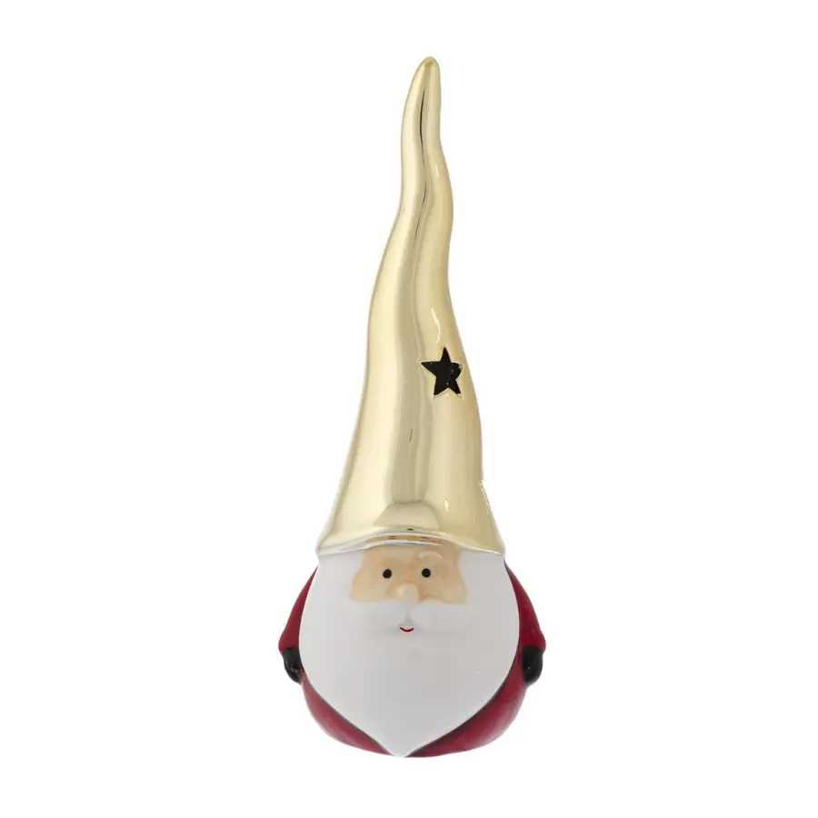 Bagutta babbo natale diffusore h. 23 con cappello oro N 8633 06