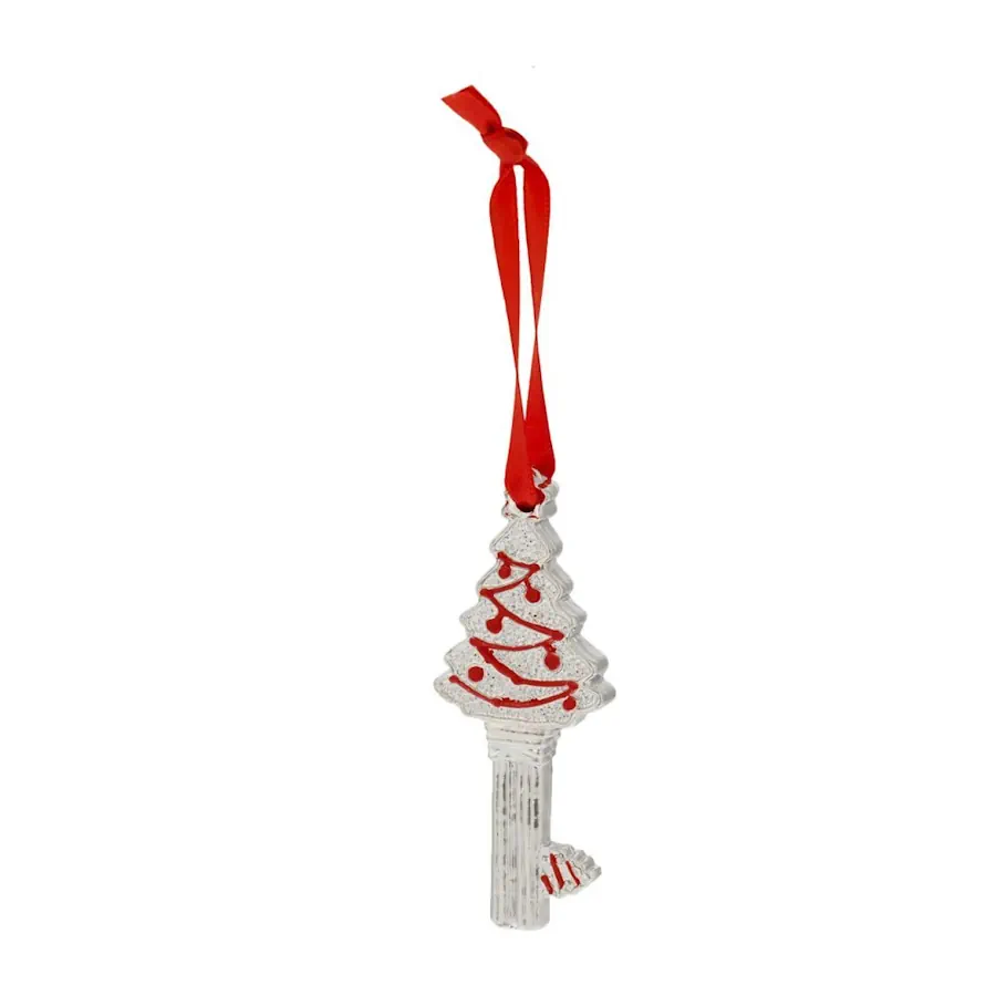 Bagutta chiavetta portafortuna natalizia albero rosso N 8663 02