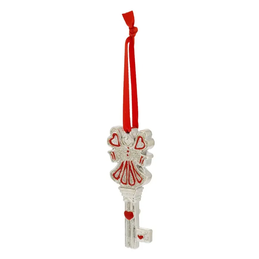 Bagutta chiavetta portafortuna natalizia angelo rosso N 8663 10