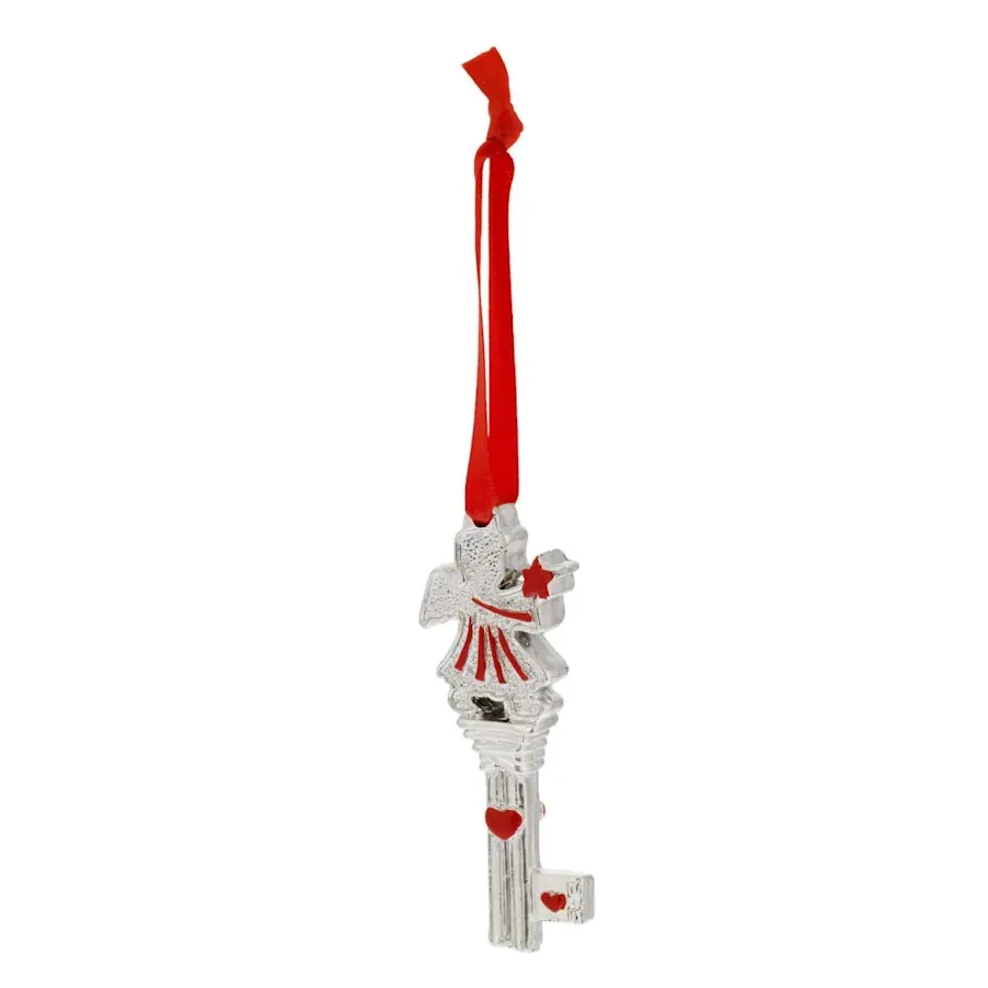 Bagutta chiavetta portafortuna natalizia angelo rosso N 8663 12