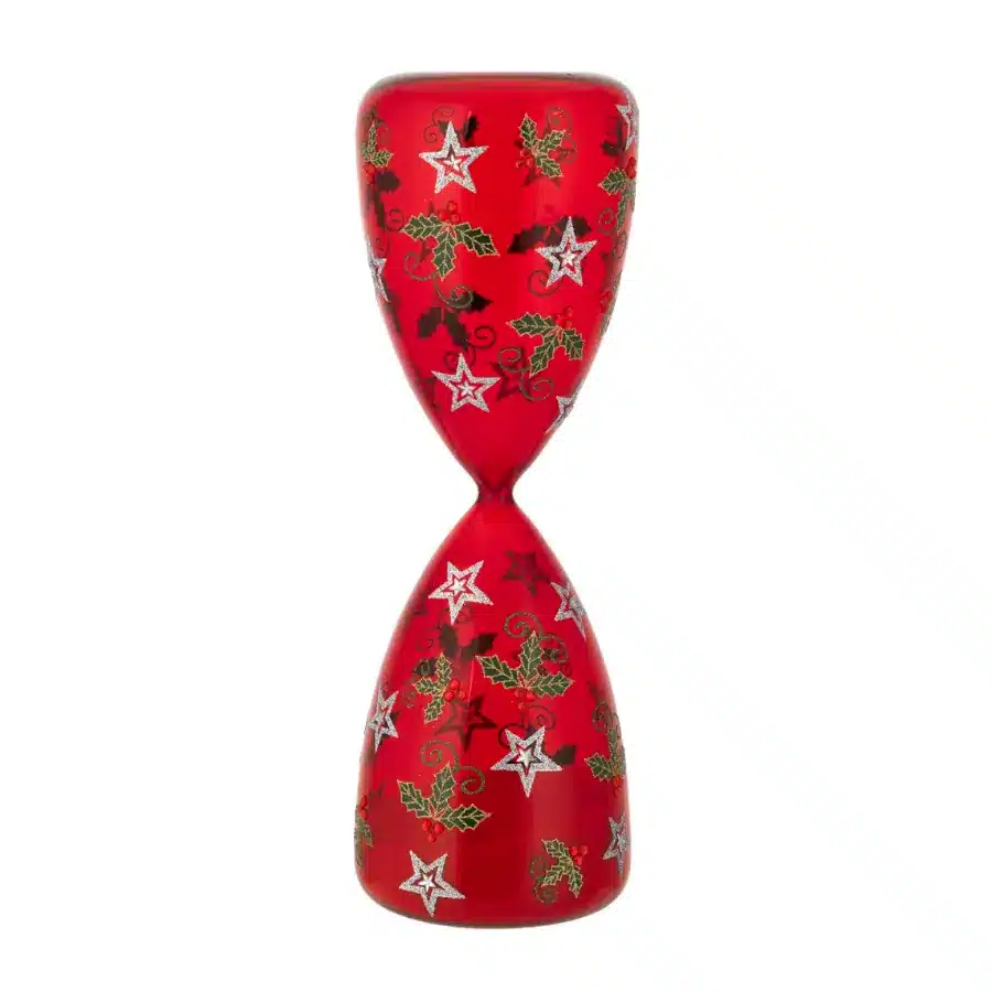 Bagutta clessidra 10x30 60 min. con agrifogli rossa N 8626 07